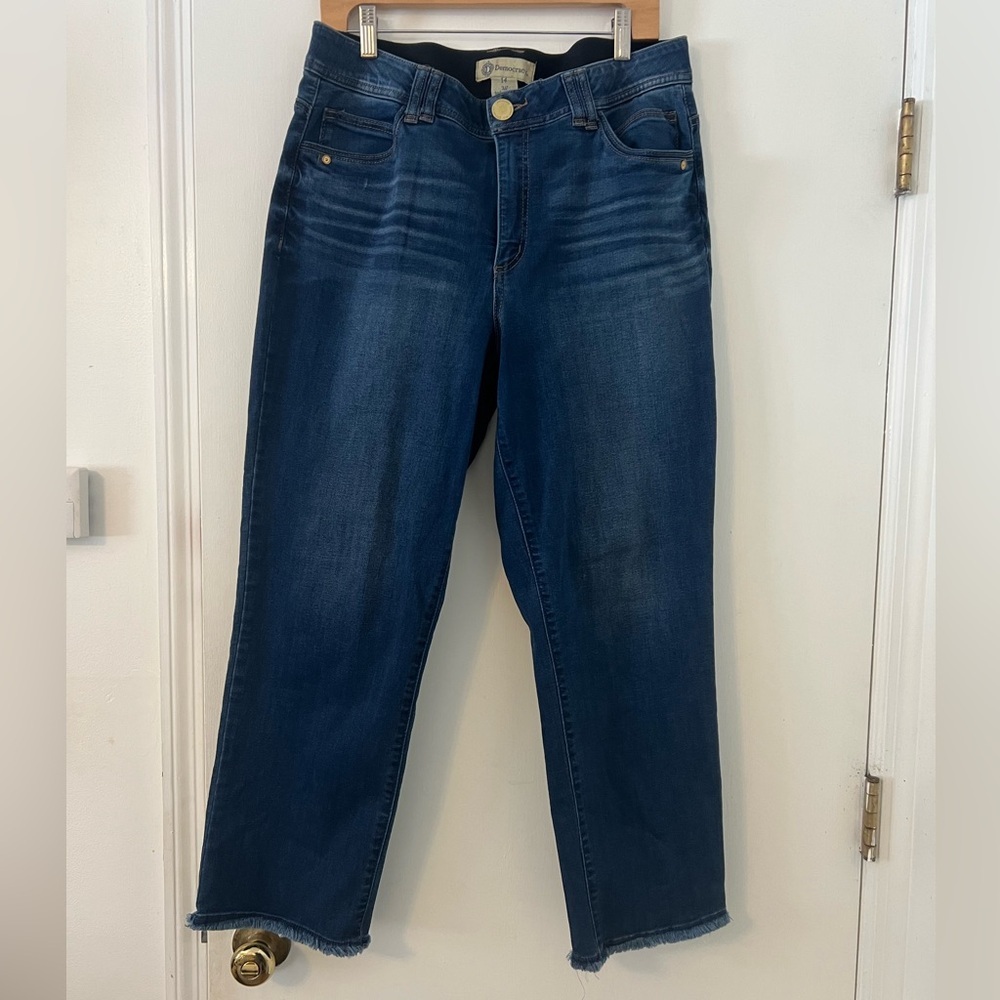 Democracy Dark Blue Straight Leg Jeans size 14 (R119)